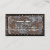 Handyman Plumber  Rusty Metal Construction Visitekaartje (Achterkant)