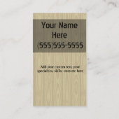 HandyMan. Plumber. Schilder. Sjabloon Bouwer Visitekaartje (Achterkant)