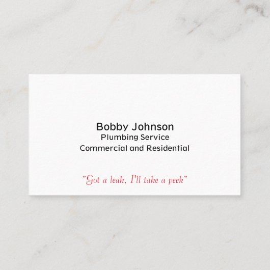 Handyman Plumber Wfranonderhoud Visitekaartje (Achterkant)