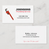 Handyman Plumber Wfranonderhoud Visitekaartje (Voorkant / Achterkant)