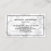 Handyman Plumbing Pipe WFrench White Marble Plumbe Visitekaartje (Achterkant)