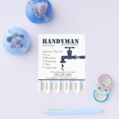 Handyman Plumbing Services Tear Off Photo Flyer (Enkel)