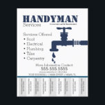 Handyman Plumbing Services Tear Off Photo Flyer<br><div class="desc">Modern Flyers voor Handyman</div>