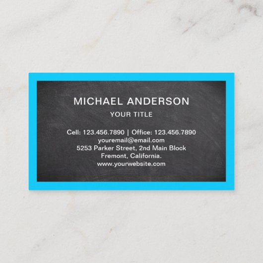 Handyman Plumbing Water Pipe Chalkboard Plumber Visitekaartje (Achterkant)