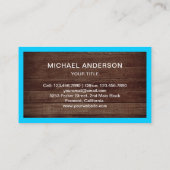 Handyman Plumbing Water Pipe Rustic Wood Plumber Visitekaartje (Achterkant)