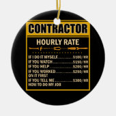 Handyman Price Chart Contractor Hourly Rate Labor Keramisch Ornament (Voorkant)
