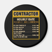 Handyman Price Chart Contractor Hourly Rate Labor Magneet (Voorkant)