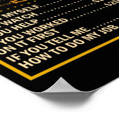 Handyman Price Chart Contractor Hourly Rate Labor Poster (Hoek)