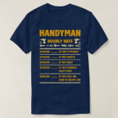 Handyman Price Chart T-shirt (Design voorkant)