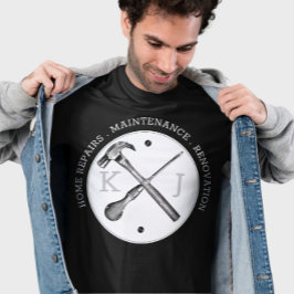Handyman Professional Custom Monogram Logo Service T-shirt