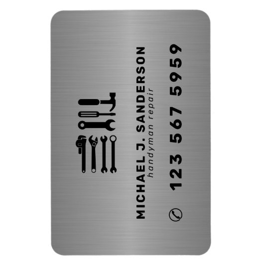 Handyman professional repair services metal magneet (Verticaal)