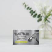 Handyman Professionele Grote Hamer Metaal Staal Visitekaartje (Staand voorkant)
