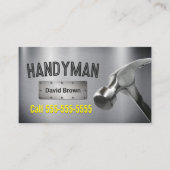 Handyman Professionele Grote Hamer Metaal Staal Visitekaartje (Voorkant)