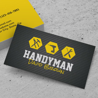 Handyman Professionele Huis Reparatie Service Gold Visitekaartje