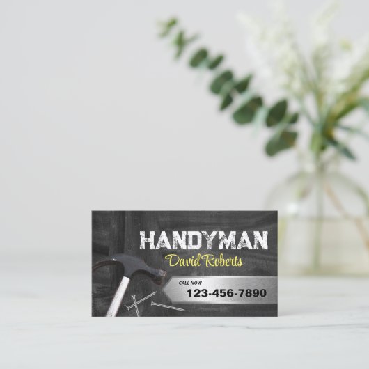 Handyman Professionele Reparatie & Onderhoud Visitekaartje (Staand voorkant)