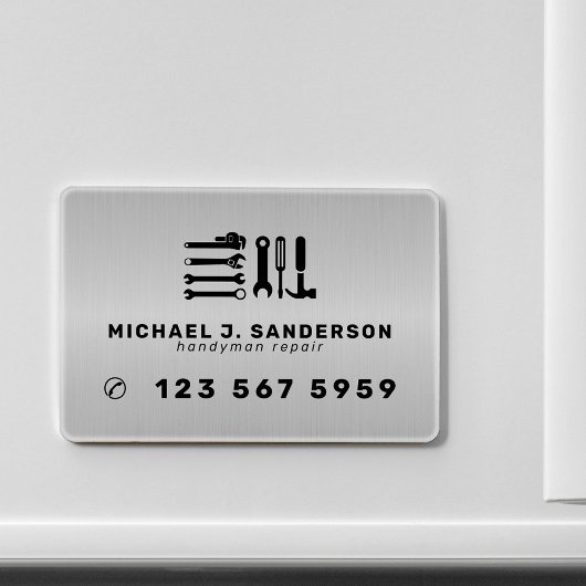 Handyman professionele reparatieservices metaal magneet