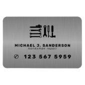 Handyman professionele reparatieservices metaal magneet (Horizontaal)