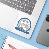 Handyman Promotie Contact Vorm Sticker (Laptop met iPhone)