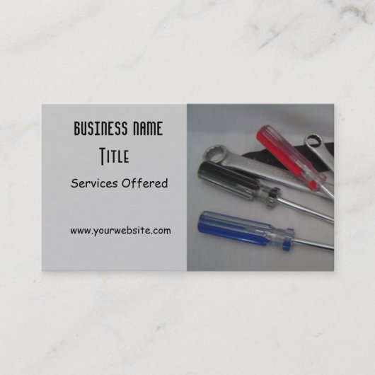 Handyman Repair Business Design Visitekaartje (Voorkant)