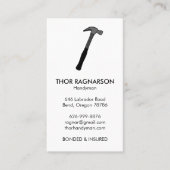 Handyman Repair Construction Hammer Cool Visitekaartje (Voorkant)