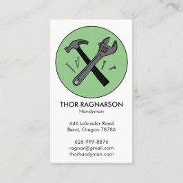 Handyman Repair Construction Hammer Cool Visitekaartje
