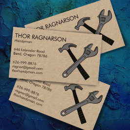Handyman Repair Construction WFrench Hammer KRAFT Visitekaartje