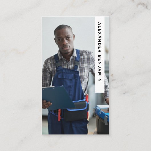 Handyman Repair Foto QR Code Visitekaartje (Voorkant)