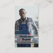 Handyman Repair Foto QR Code Visitekaartje (Voorkant)