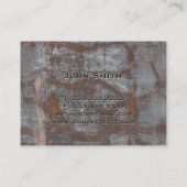 Handyman Repair Gear Monogram  Rusty Metal Visitekaartje (Achterkant)