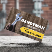 Handyman Repair Maintenance Plug Service Wood Visitekaartje