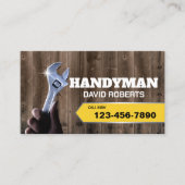 Handyman Repair Maintenance Plug Service Wood Visitekaartje (Voorkant)