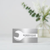 Handyman Repair Maintenance Service Modern Silver Visitekaartje (Staand voorkant)