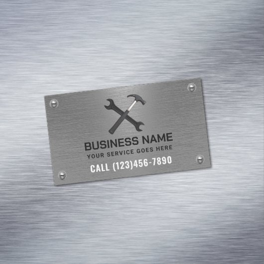 Handyman Repair Professional Maintenance Service Magnetisch Visitekaartje (Voorbeeld)