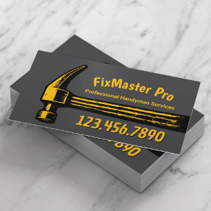 Handyman Repair Service Big Hammer Fix Master Visitekaartje