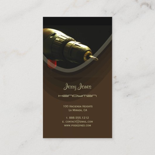 Handyman, reparateurs visitekaartjes (Achterkant)
