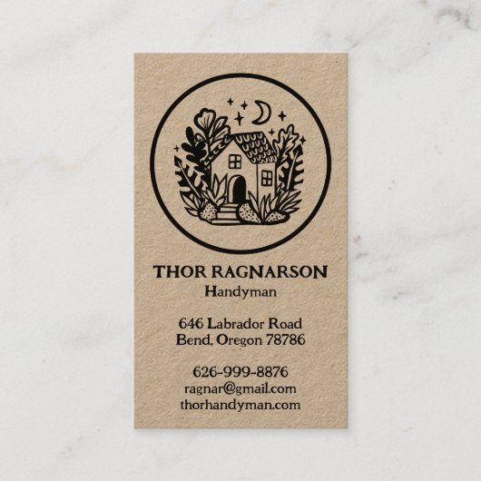 Handyman Reparatie Bouw Landschap KRAFT Visitekaartje (Voorkant)