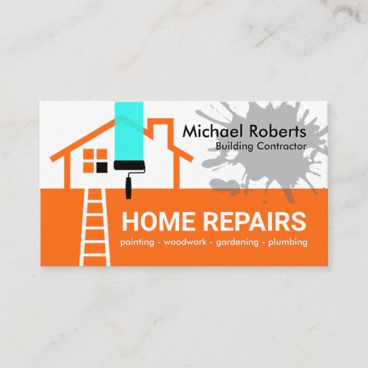 Handyman reparatie bouwframe visitekaartje (Voorkant)