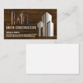 Handyman Reparatie Gereedschap | Gebouw Logo Visitekaartje (Voorkant / Achterkant)