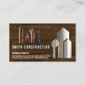 Handyman Reparatie Gereedschap | Gebouw Logo Visitekaartje (Voorkant)