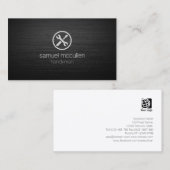 Handyman Reparatie Gereedschap Ikoon Geborsteld Me Visitekaartje (Voorkant / Achterkant)
