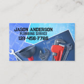 Handyman Reparatie Gereedschap Pluming Service Loo Visitekaartje (Voorkant)