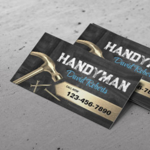 Handyman Reparatie & Onderhoud Gouden Hamer Visitekaartje
