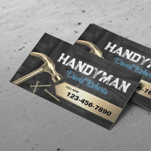 Handyman Reparatie & Onderhoud Gouden Hamer Visitekaartje