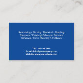 Handyman reparatie & onderhoud Service Blauw Visitekaartje (Achterkant)