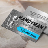 Handyman Reparatie & Onderhoud Service Blue Metal Visitekaartje
