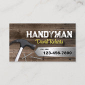 Handyman reparatie & onderhoud Service Hout & Meta Visitekaartje (Voorkant)