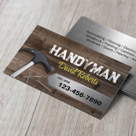 Handyman reparatie & onderhoud Service Hout & Meta Visitekaartje