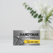 Handyman reparatie & onderhoud service metaal visitekaartje (Staand voorkant)