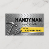 Handyman reparatie & onderhoud service metaal visitekaartje (Voorkant)
