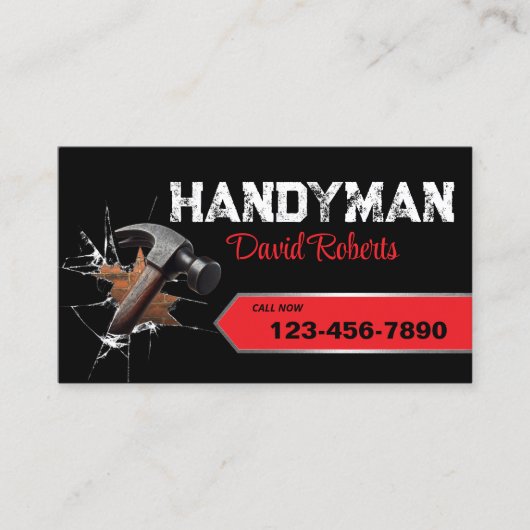 Handyman Reparatie & Onderhoud Service Red Label (Voorkant)